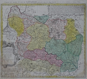 Litwa "Estats de Pologne Palatinats", Mayer, Spadkobiercy Homanna 1795