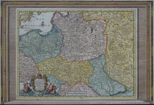 Polska "La Pologne Suivant les Neuvelles Observations" van der Aa 1713
