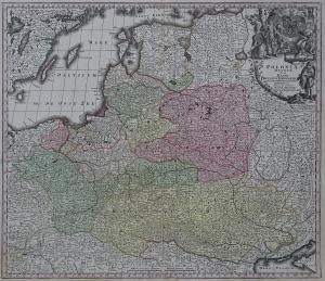 Polska "Polonia Regnum ut et Magni Ducatus Lithuaniae" Seutter
