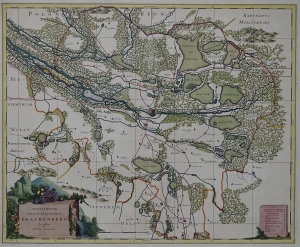 Baronat Żmigrodzki "Delineationem Liberae in Silesia Dynastiae DRACHENBERG ex Officina Petri Schenkii"