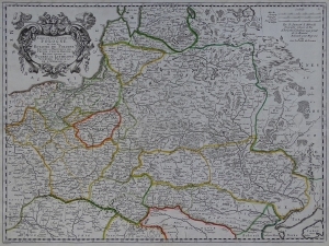 Polska "Estats de la Couronne de Pologne ou sont les Royaume de Pologne,Duches et Provinces De Prusse Cuiavie Mazovie Russie Noire" Sanson 1679
