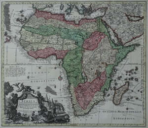 Afryka "AFRICA IUXTA NAVIGATIONES..." Matthäus Seutter 1730
