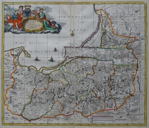 Prusy "Magnae Prussiae Ducatus Tabula" David Funck 1696