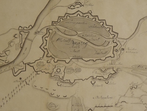 Gdańsk, rękopiśmienny plan oblężenia, 1813