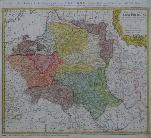 Rzeczpospolita "Mappa Geographica REGNI POLONIAE" Homann 1773