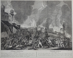 Spalenie Moskwy w roku 1812 "Пожаръ Мockoвckoй" "L'incendie de Moscva" Salvatore Cardelli