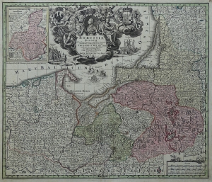 Prusy Wschodnie "BORUSSIAE REGNUM" Matthäus Seutter 1740