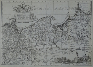 Prusy "CARTA INSERVIENTE al Teatro  della Guerra Contiene parte della  LITUANIA le due PRUSSE  le POMERANIA"  Griselini, Bassaglia 1758