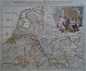 Bieg Renu "Le Cours de la Riviere du Rhein" Sanson Schenk 1700