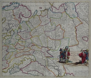 Mapa Rosji "RUSSIAE vulgo MUSCOVIAE Tabula" Danckerts 1680