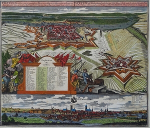 Szczecin "STETINUM" "STETTIN IN POMMERN" Matthaus Seutter 1740