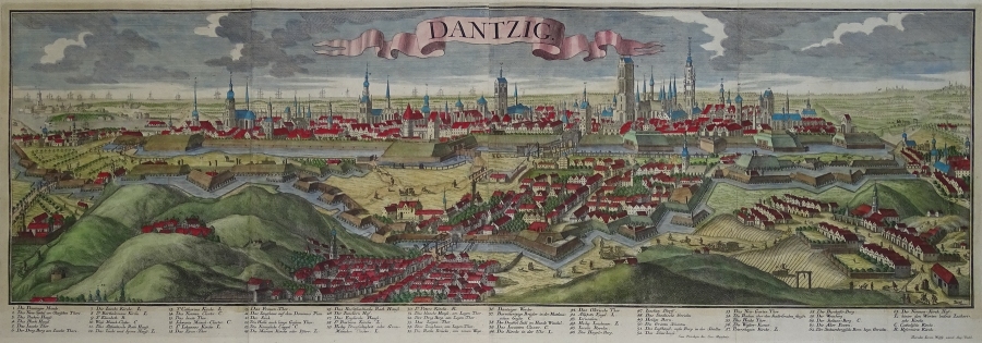 Gdańsk "DANTZIG" Spadkobiercy Jeremiasa Wolffa 1730